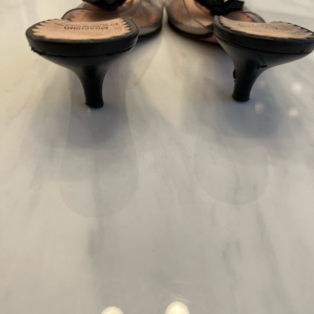 Moschino Kitten Heel Slides View 3
